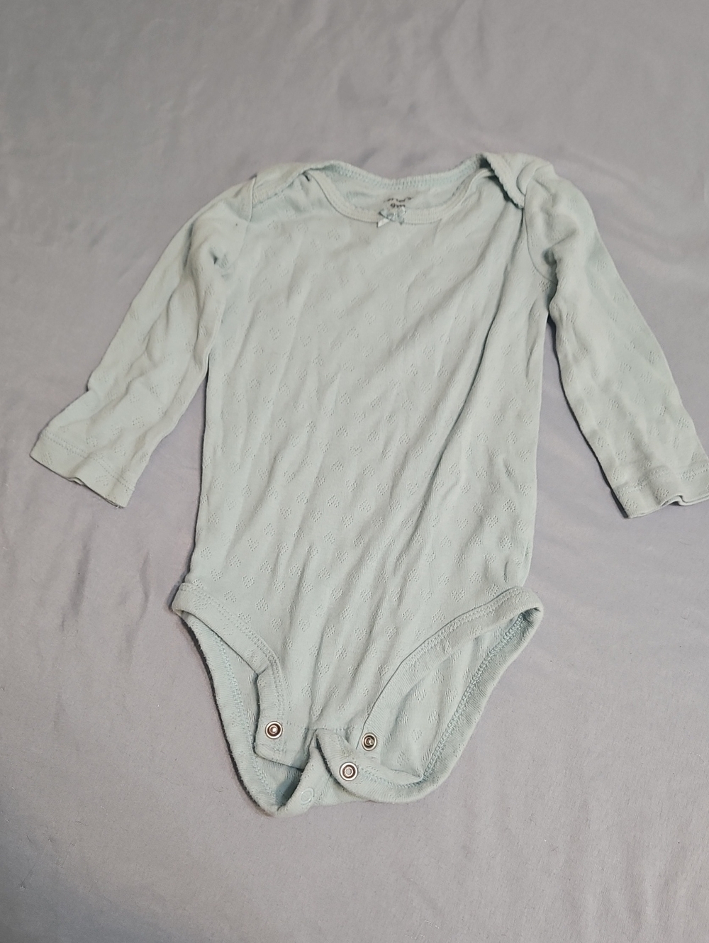 Carter's Long-Sleeve One-Piece in Pale Blue